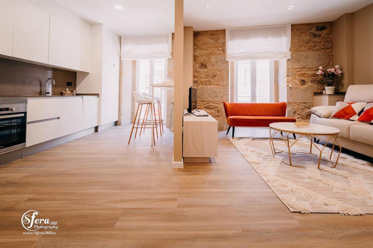 Apartamentos Rua Vella Caldas De Reis Bagian luar foto